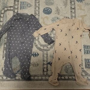 Cloud Island Gray and Cream Bodysuits